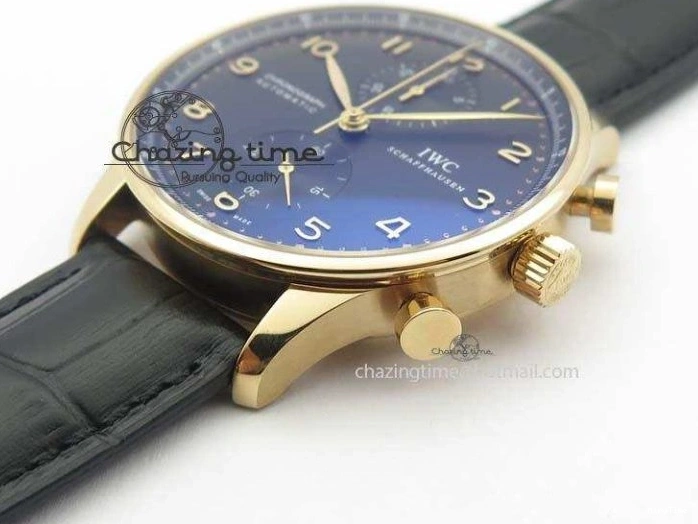 MIROTIME 0301 Portuguese Chrono RG IW371415 ZF 1:1 Best Edition Black Dial On Black Leather Strap A79350 (Slim Movement) FashionForward 7264